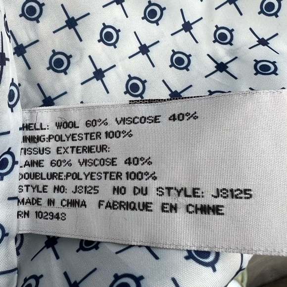 Blue Wool Peacoat, lighter weight, Large Junior Girls - Picture 10 of 12